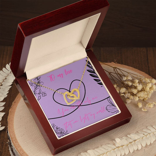 To My Love | Interlocking Heart Necklace | Any Occasion